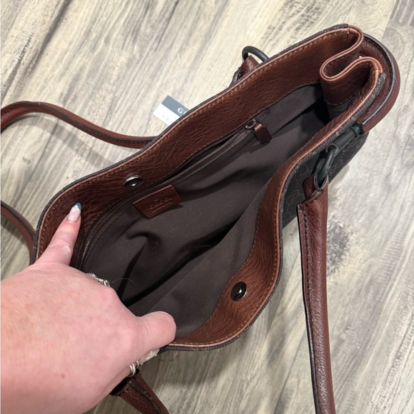 Excellent used condition Gucci monogram horse-bit shoulder bag black and brown - Picture 7 of 15